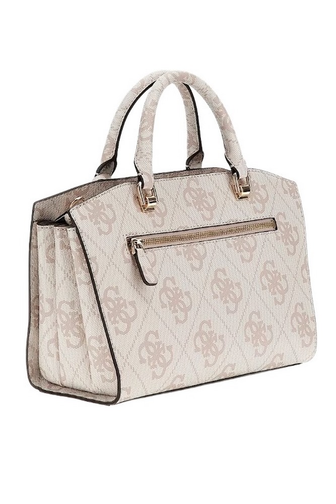 GUESS QUEENSLAND LUXURY SATCHEL ΤΣΑΝΤΑ ΓΥΝΑΙΚΕΙΑ DOVE