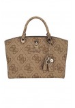 GUESS QUEENSLAND LUXURY SATCHEL ΤΣΑΝΤΑ ΓΥΝΑΙΚΕΙΑ LATTE