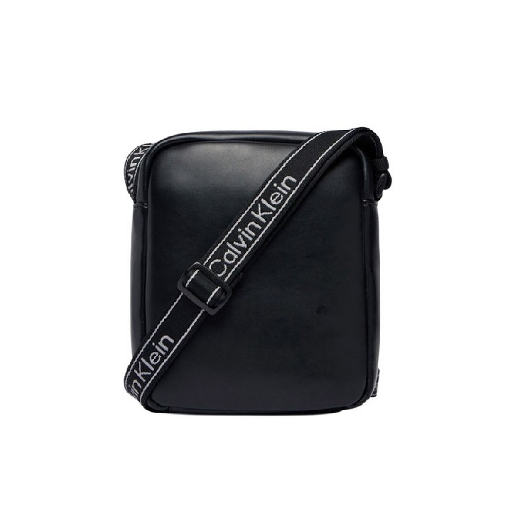 CALVIN KLEIN BOLD LOGO WEBBING REPORTER ΤΣΑΝΤΑ ΑΝΔΡΙΚΗ BLACK