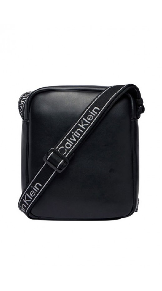 CALVIN KLEIN BOLD LOGO WEBBING REPORTER ΤΣΑΝΤΑ ΑΝΔΡΙΚΗ BLACK