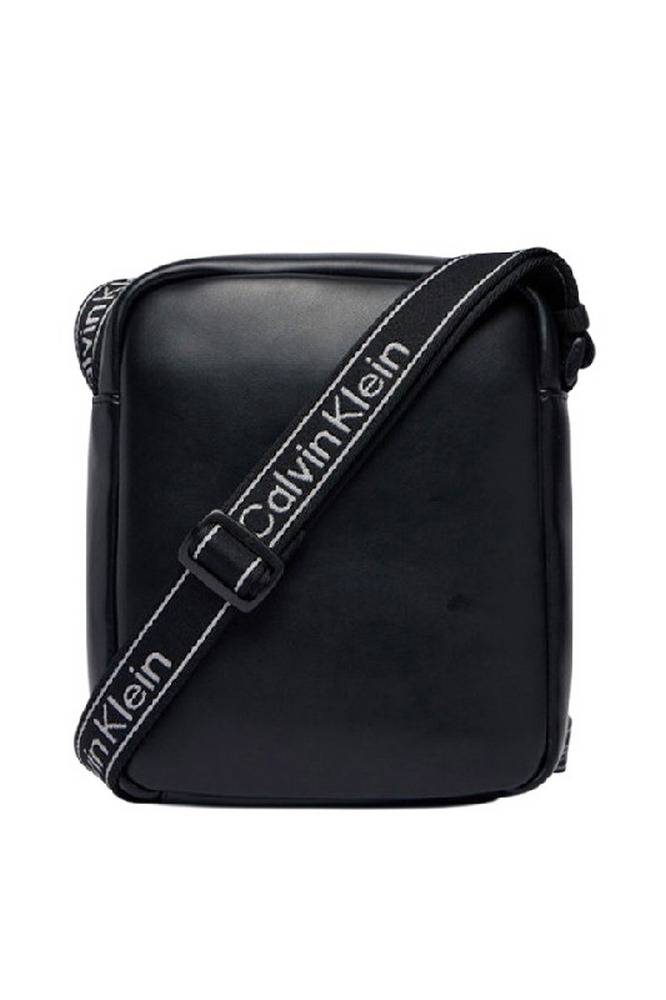 CALVIN KLEIN BOLD LOGO WEBBING REPORTER ΤΣΑΝΤΑ ΑΝΔΡΙΚΗ BLACK