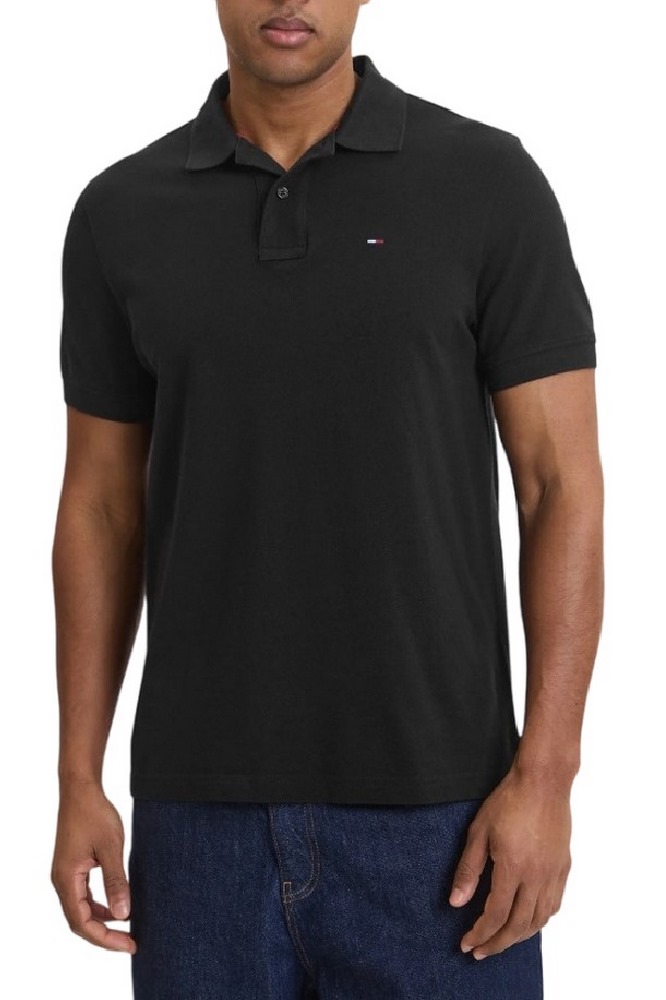 TOMMY JEANS REG ESS POLO EXT T-SHIRT ΜΠΛΟΥΖΑ ΑΝΔΡΙΚΗ BLACK