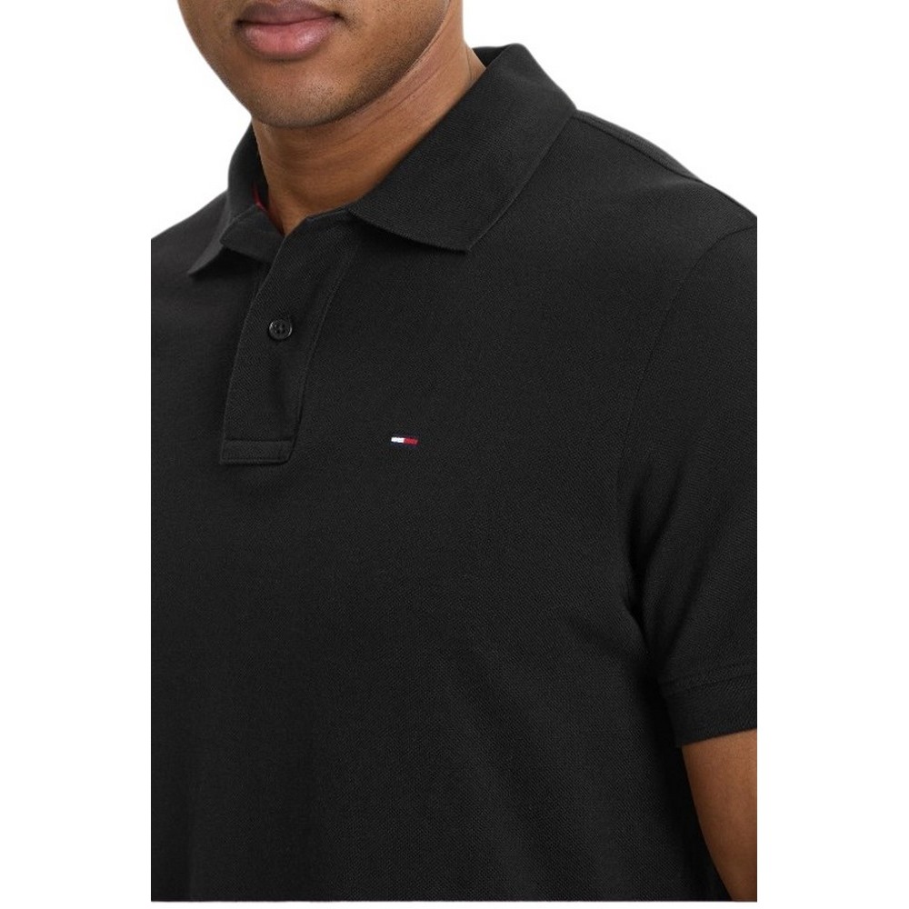 TOMMY JEANS REG ESS POLO EXT T-SHIRT ΜΠΛΟΥΖΑ ΑΝΔΡΙΚΗ BLACK