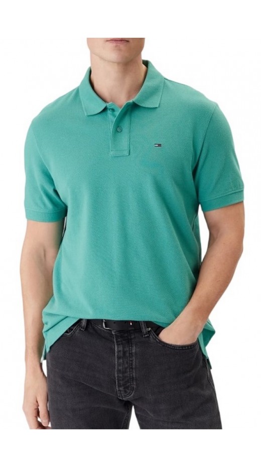 TOMMY JEANS REG ESS POLO EXT T-SHIRT ΜΠΛΟΥΖΑ ΑΝΔΡΙΚΗ GREEN
