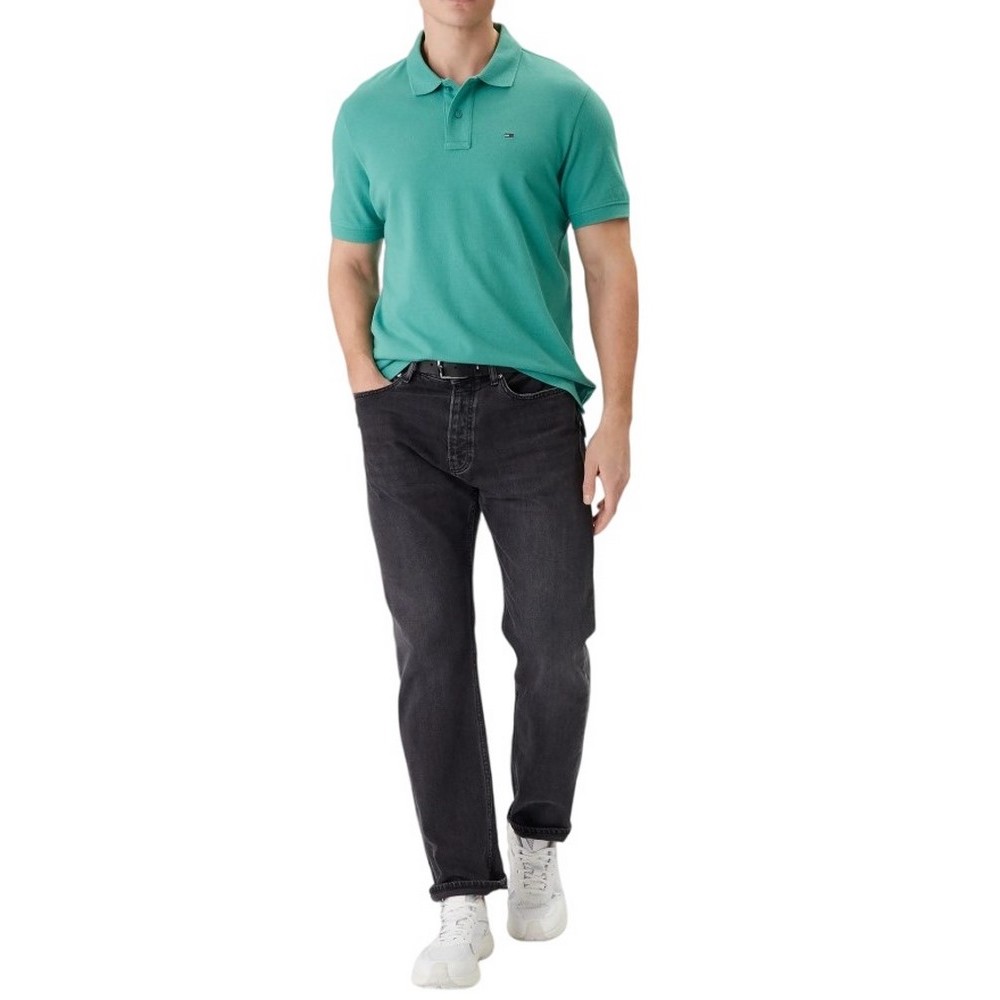 TOMMY JEANS REG ESS POLO EXT T-SHIRT ΜΠΛΟΥΖΑ ΑΝΔΡΙΚΗ GREEN