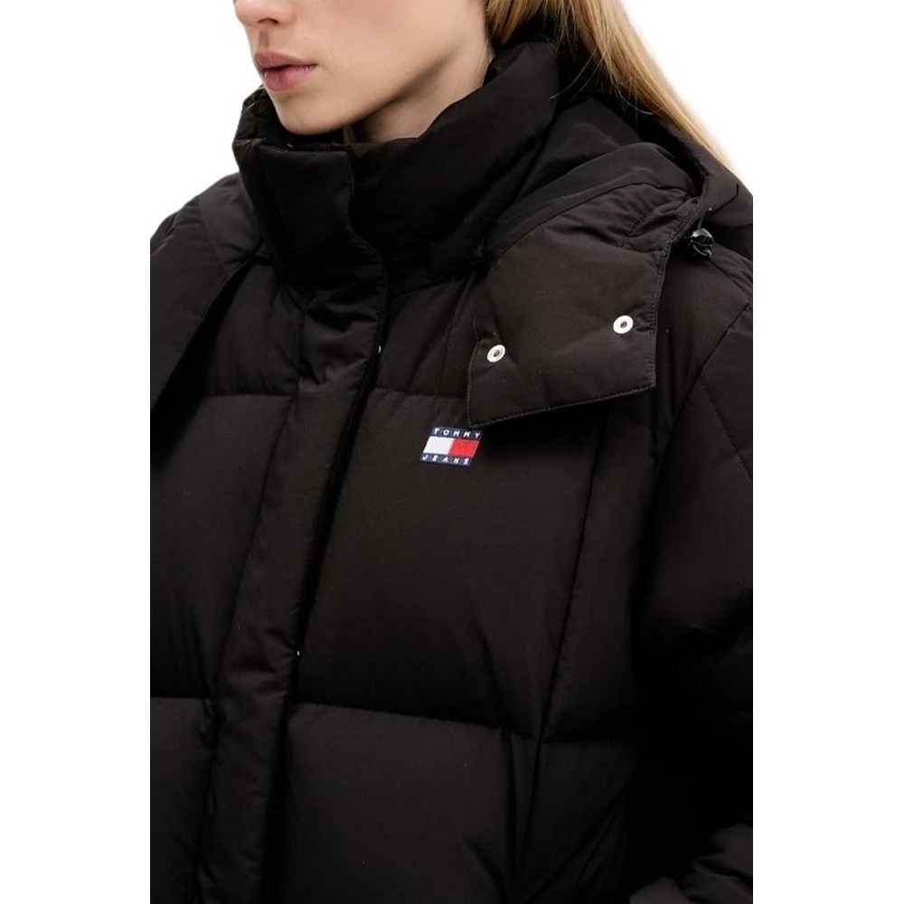 TOMMY JEANS ALASKA GRID DOWN JACKET EXT ΜΠΟΥΦΑΝ ΓΥΝΑΙΚΕΙΟ BLACK