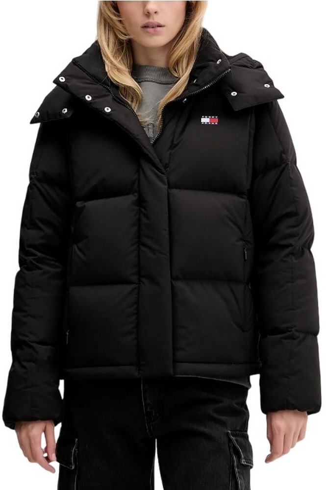 TOMMY JEANS ALASKA GRID DOWN JACKET EXT ΜΠΟΥΦΑΝ ΓΥΝΑΙΚΕΙΟ BLACK