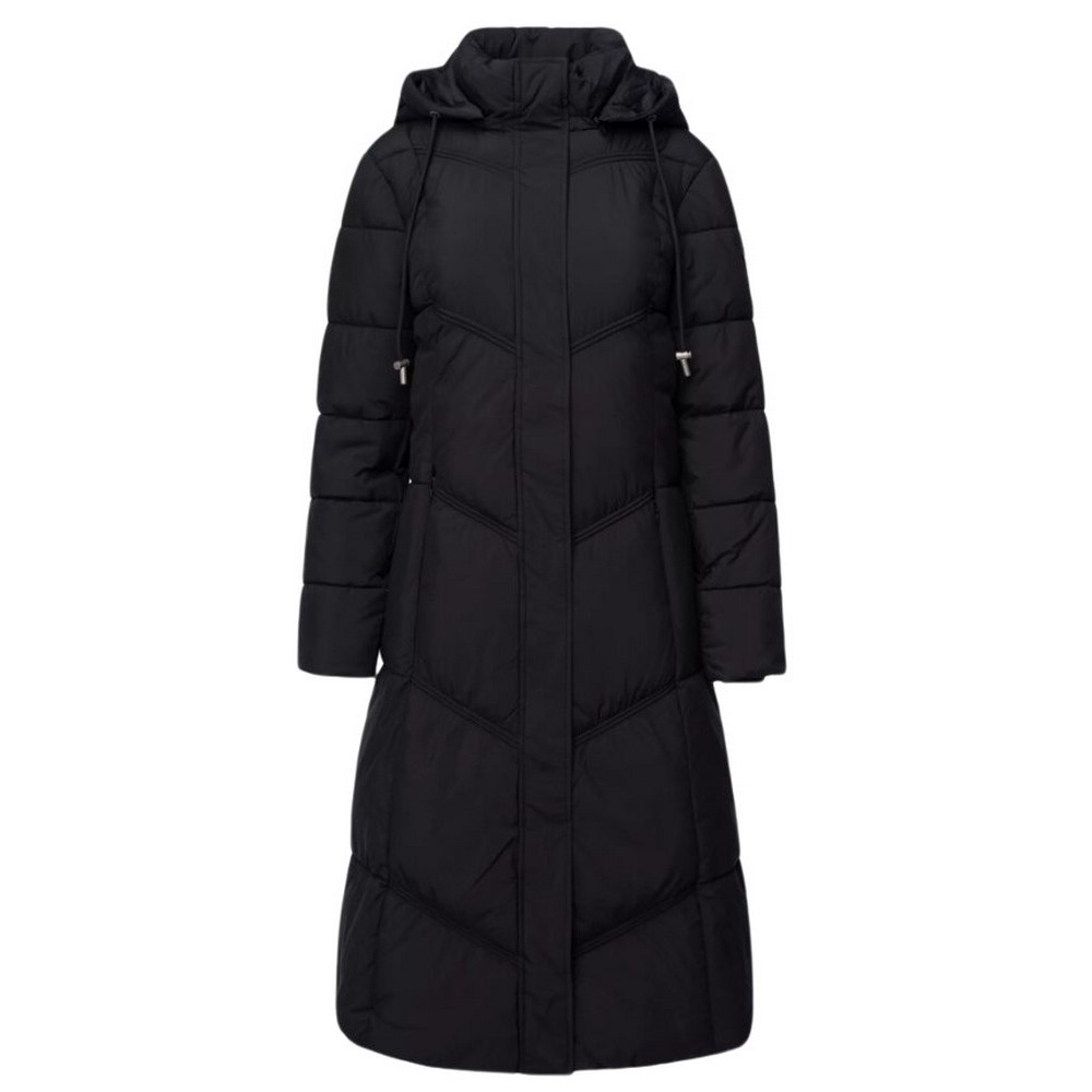 GUESS GLORIA QUILTED LONG PUFFER ΜΠΟΥΦΑΝ ΓΥΝΑΙΚΕΙΟ BLACK