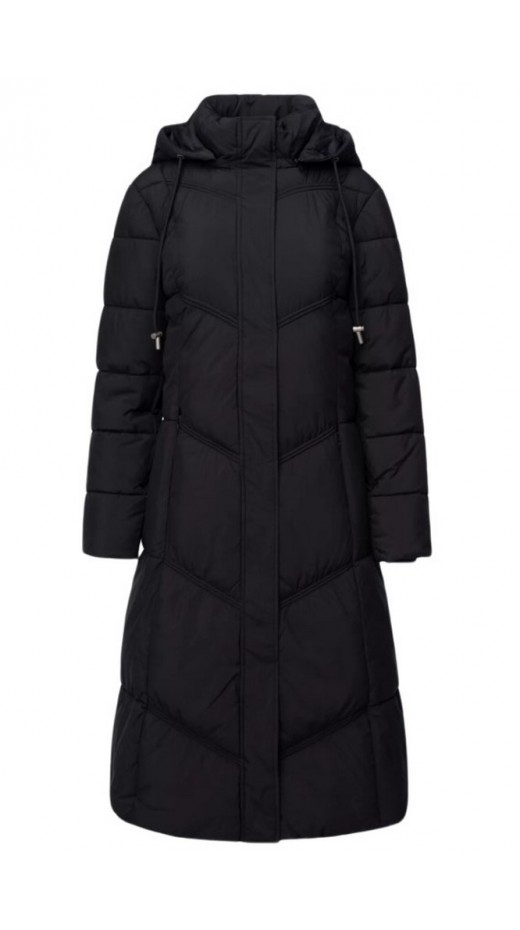 GUESS GLORIA QUILTED LONG PUFFER ΜΠΟΥΦΑΝ ΓΥΝΑΙΚΕΙΟ BLACK