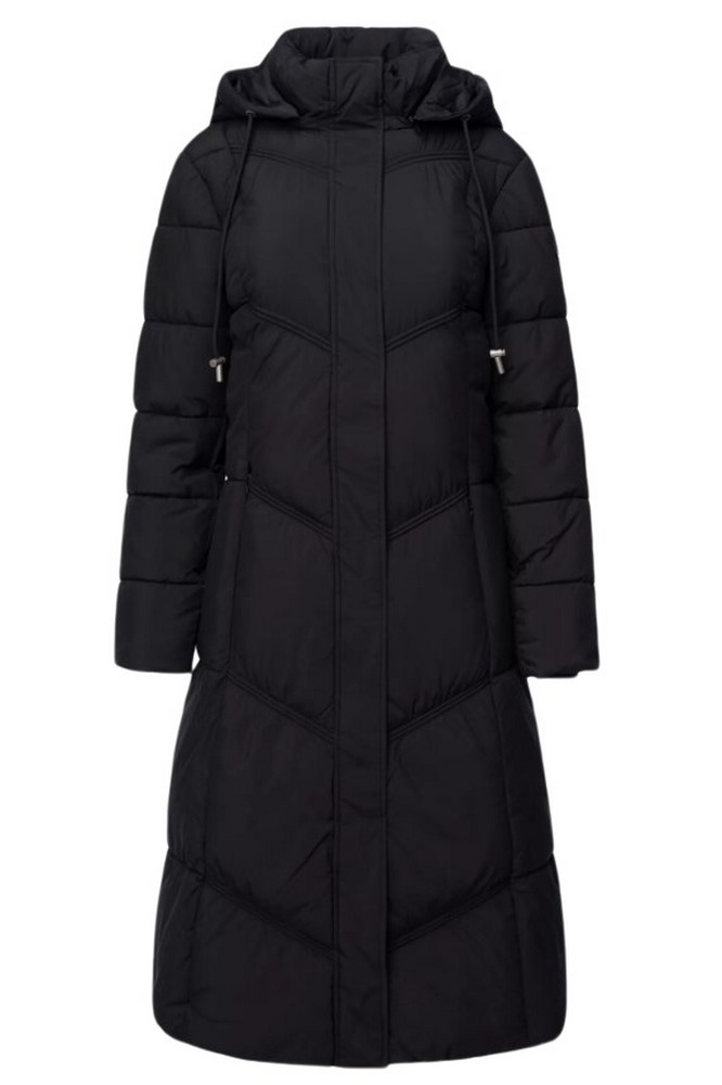 GUESS GLORIA QUILTED LONG PUFFER ΜΠΟΥΦΑΝ ΓΥΝΑΙΚΕΙΟ BLACK