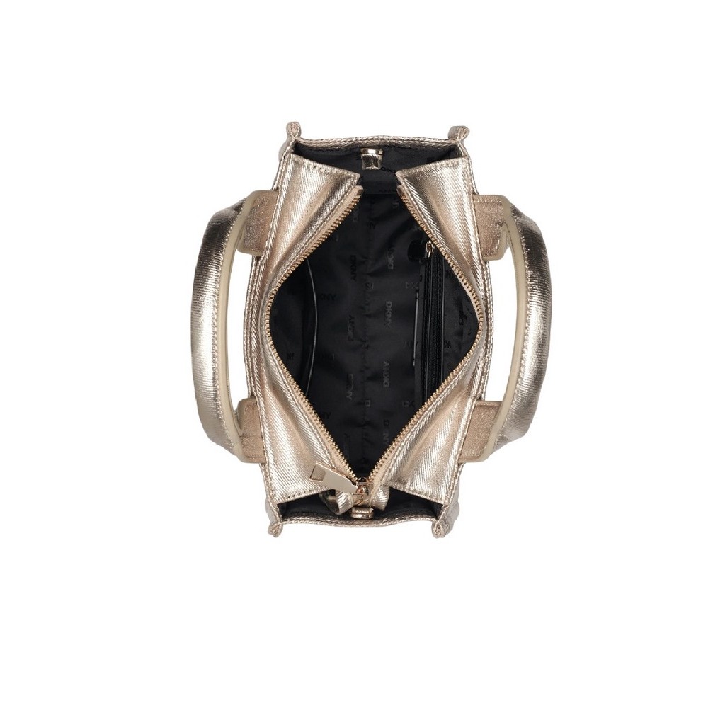 DKNY HANDLEE TOTE HANDBAG R54ADC80 ΤΣΑΝΤΑ ΓΥΝΑΙΚΕΙΑ GOLD