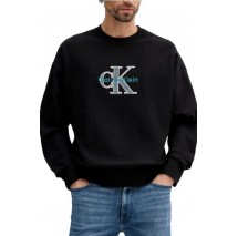 CALVIN KLEIN JEANS PREMIUM TRI-COLOR MONOLOGO ΦΟΥΤΕΡ ΜΠΛΟΥΖΑ ΑΝΔΡΙΚΗ BLACK