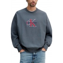 CALVIN KLEIN JEANS PREMIUM TRI-COLOR MONOLOGO ΦΟΥΤΕΡ ΜΠΛΟΥΖΑ ΑΝΔΡΙΚΗ NIGHT BLUE