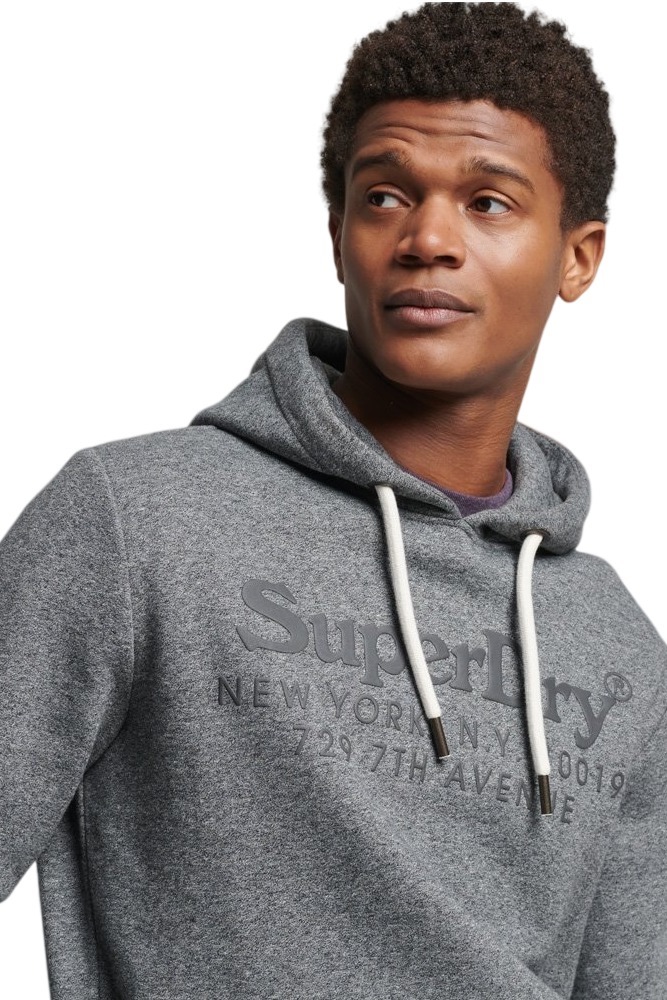ΜΠΛΟΥΖΑ ΦΟΥΤΕΡ  VINTAGE LOGO EMB  ΑΝΔΡΙΚΗ SUPERDRY DARK GREY