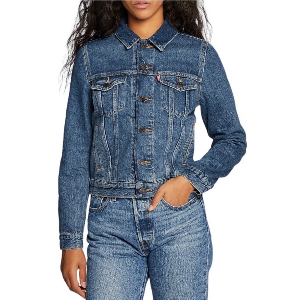 LEVIS ORIGINAL TRUCKER 299450036 ΜΠΟΥΦΑΝ ΓΥΝΑΙΚΕΙΟ BLUΕ DENIM