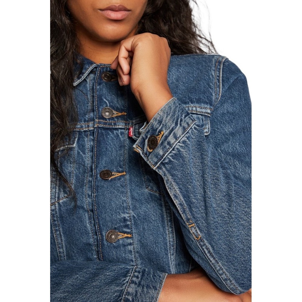 LEVIS ORIGINAL TRUCKER 299450036 ΜΠΟΥΦΑΝ ΓΥΝΑΙΚΕΙΟ BLUΕ DENIM