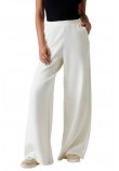 GUESS OLYMPE WIDE LEG PANTS ΦΟΡΜΑ ΓΥΝΑΙΚΕΙΑ OFF WHITE
