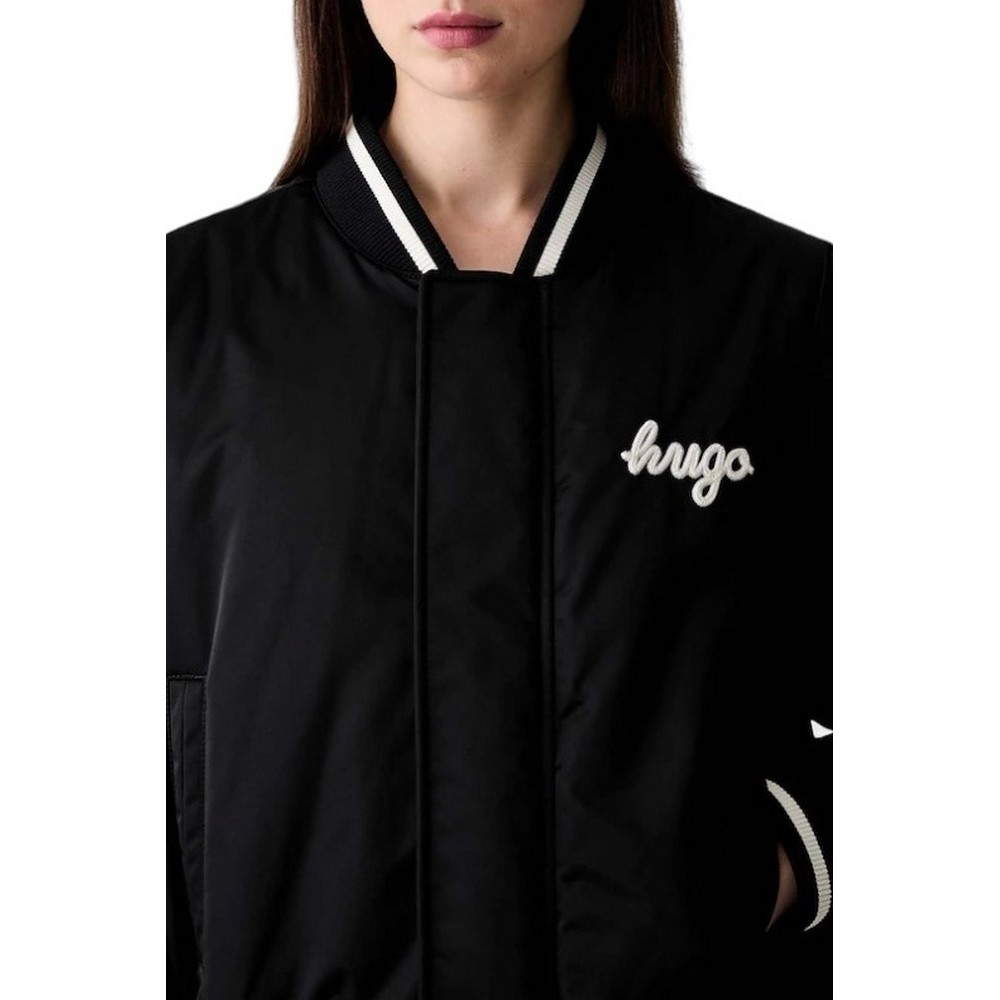 HUGO BOSS FELAX CASUAL JACKET ΜΠΟΥΦΑΝ ΓΥΝΑΙΚΕΙΟ BLACK