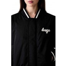 HUGO BOSS FELAX CASUAL JACKET ΜΠΟΥΦΑΝ ΓΥΝΑΙΚΕΙΟ BLACK