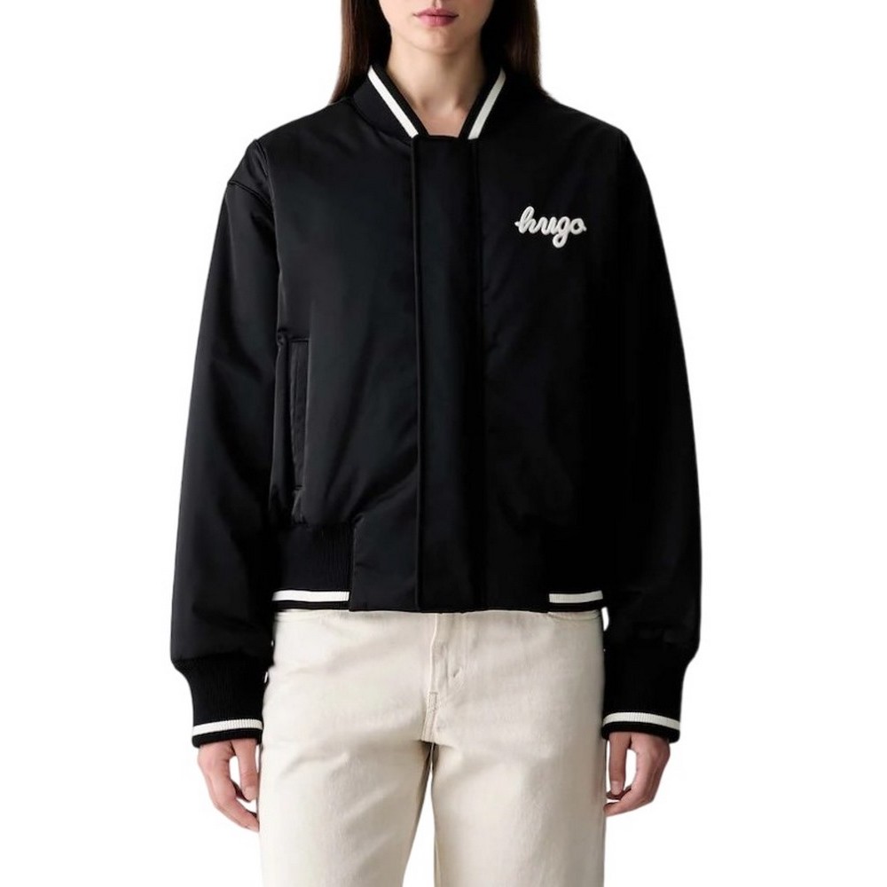 HUGO BOSS FELAX CASUAL JACKET ΜΠΟΥΦΑΝ ΓΥΝΑΙΚΕΙΟ BLACK