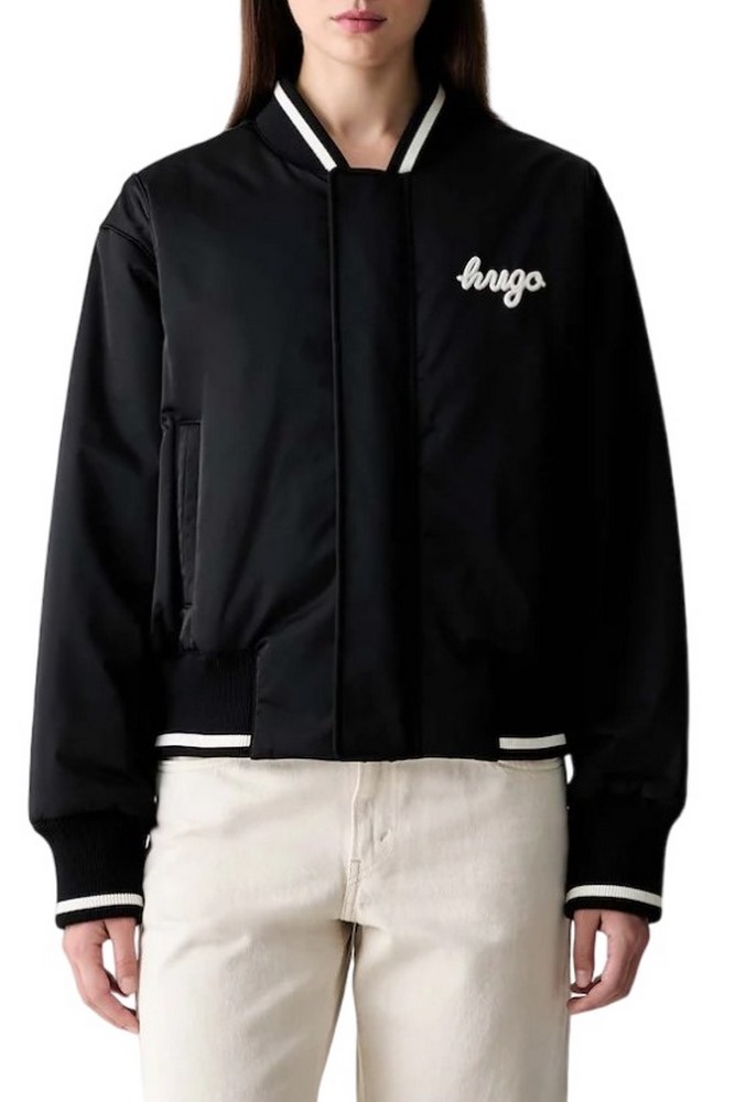 HUGO BOSS FELAX CASUAL JACKET ΜΠΟΥΦΑΝ ΓΥΝΑΙΚΕΙΟ BLACK