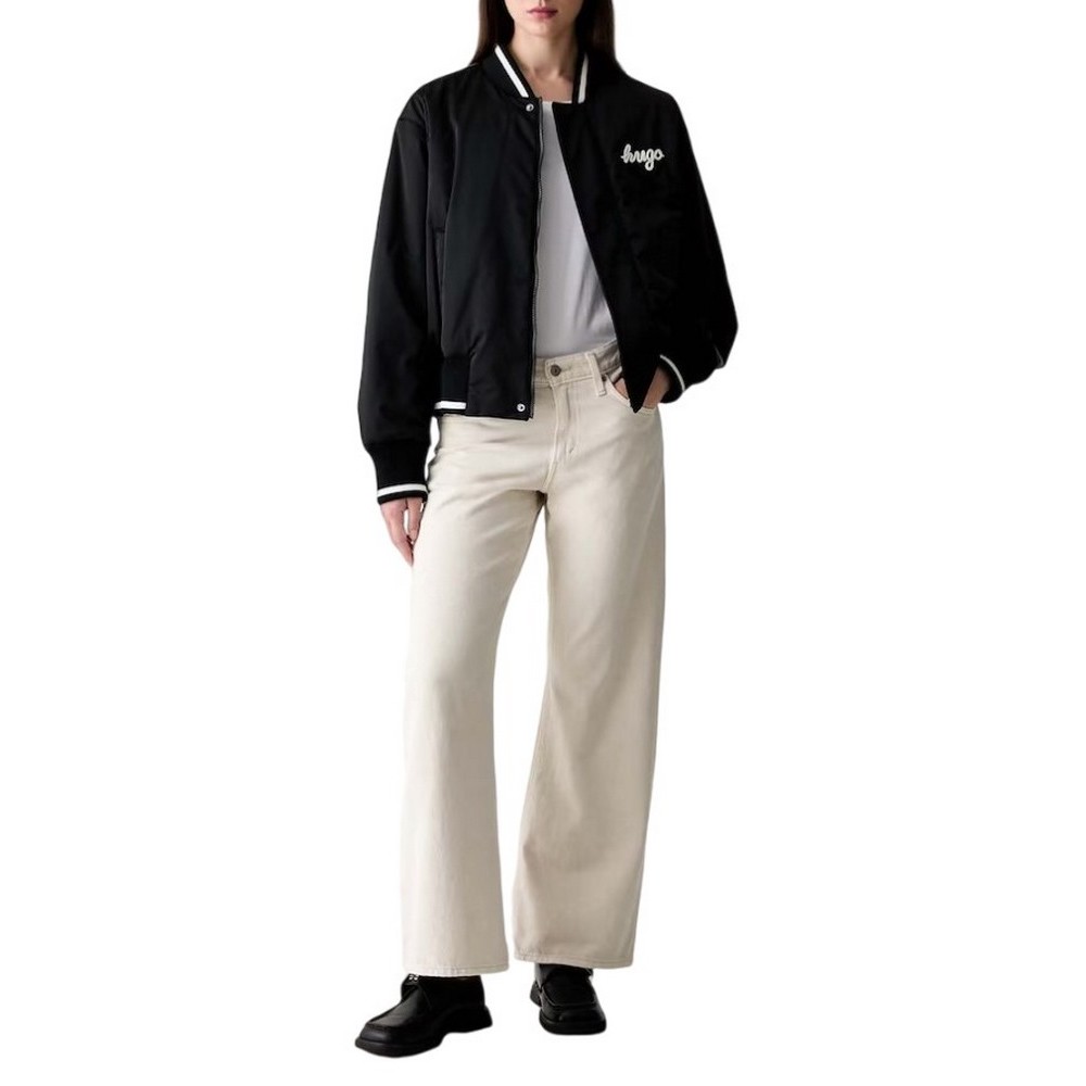 HUGO BOSS FELAX CASUAL JACKET ΜΠΟΥΦΑΝ ΓΥΝΑΙΚΕΙΟ BLACK