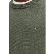 TOMMY JEANS SLIM ESS SWEATER EXT ΜΠΛΟΥΖΑ ΠΛΕΚΤΗ ΑΝΔΡΙΚΗ GREEN