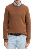 TOMMY JEANS SLIM ESS SWEATER EXT ΜΠΛΟΥΖΑ ΠΛΕΚΤΗ ΑΝΔΡΙΚΗ BROWN