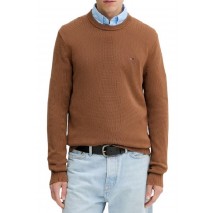 TOMMY JEANS SLIM ESS SWEATER EXT ΜΠΛΟΥΖΑ ΠΛΕΚΤΗ ΑΝΔΡΙΚΗ BROWN
