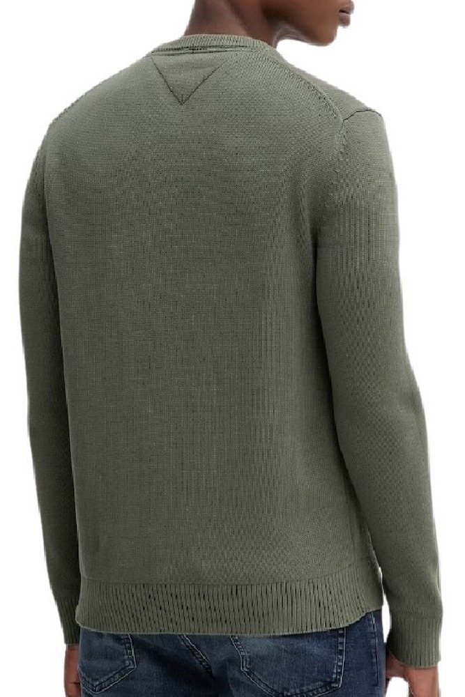 TOMMY JEANS SLIM ESS SWEATER EXT ΜΠΛΟΥΖΑ ΠΛΕΚΤΗ ΑΝΔΡΙΚΗ GREEN