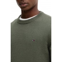 TOMMY JEANS SLIM ESS SWEATER EXT ΜΠΛΟΥΖΑ ΠΛΕΚΤΗ ΑΝΔΡΙΚΗ GREEN