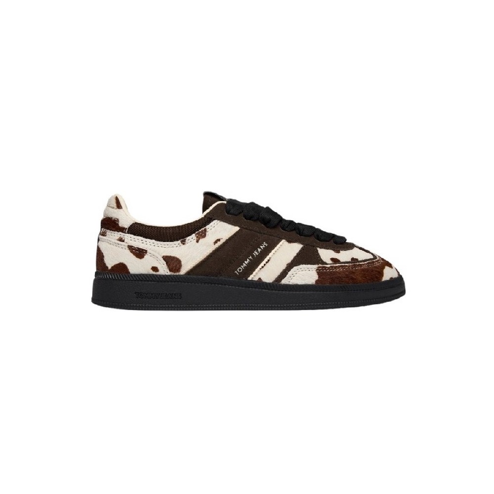 TOMMY JEANS THE GREENWICH EDGE CALF HAIR ΠΑΠΟΥΤΣΙ ΓΥΝΑΙΚΕΙΟ COFFEE