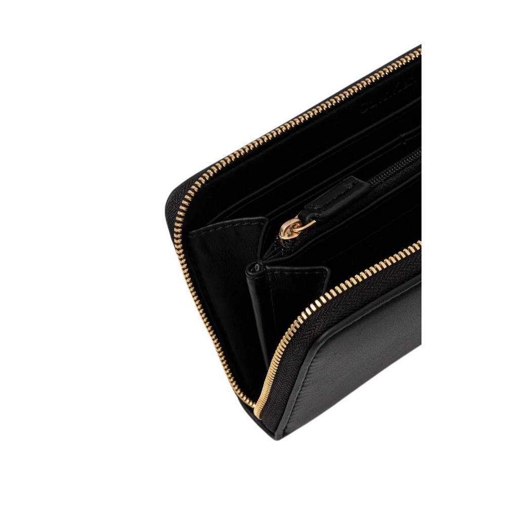 CALVIN KLEIN RAISED CK LONG ZIP AROUND ΠΟΡΤΟΦΟΛΙ ΓΥΝΑΙΚΕΙΟ BLACK