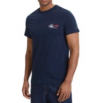 TOMMY JEANS SLIM SIGN CHEST T-SHIRT ΜΠΛΟΥΖΑ ΑΝΔΡΙΚΗ NAVY