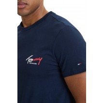 TOMMY JEANS SLIM SIGN CHEST T-SHIRT ΜΠΛΟΥΖΑ ΑΝΔΡΙΚΗ NAVY