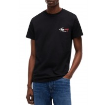 TOMMY JEANS SLIM SIGN CHEST T-SHIRT ΜΠΛΟΥΖΑ ΑΝΔΡΙΚΗ BLACK