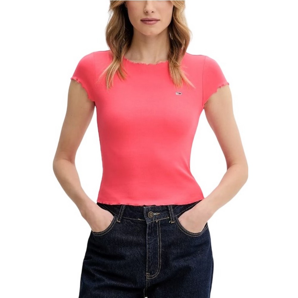 TOMMY JEANS SH SLIM BABYLOCK TEE EXT ΜΠΛΟΥΖΑ ΓΥΝΑΙΚΕΙΑ CORAL