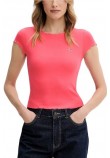 TOMMY JEANS SH SLIM BABYLOCK TEE EXT ΜΠΛΟΥΖΑ ΓΥΝΑΙΚΕΙΑ CORAL