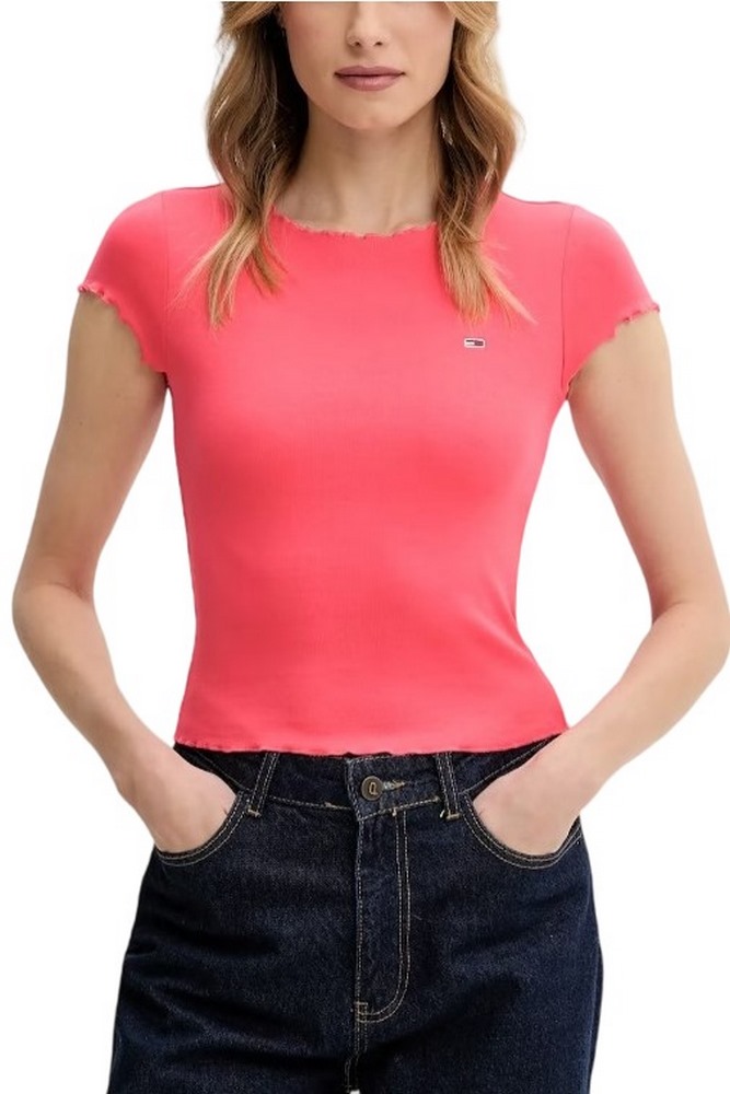 TOMMY JEANS SH SLIM BABYLOCK TEE EXT ΜΠΛΟΥΖΑ ΓΥΝΑΙΚΕΙΑ CORAL