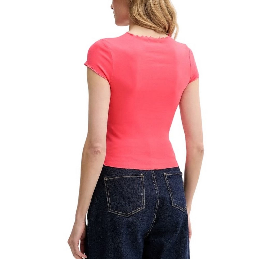 TOMMY JEANS SH SLIM BABYLOCK TEE EXT ΜΠΛΟΥΖΑ ΓΥΝΑΙΚΕΙΑ CORAL
