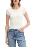 TOMMY JEANS SH SLIM BABYLOCK TEE EXT ΜΠΛΟΥΖΑ ΓΥΝΑΙΚΕΙΑ ECRU
