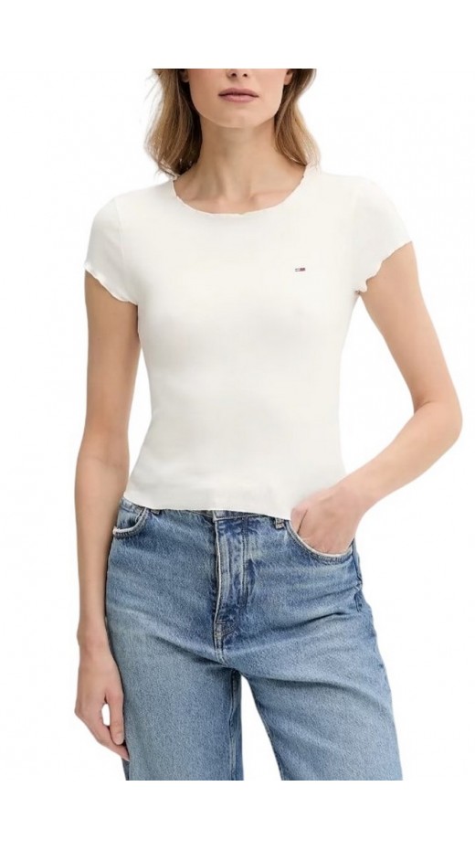 TOMMY JEANS SH SLIM BABYLOCK TEE EXT ΜΠΛΟΥΖΑ ΓΥΝΑΙΚΕΙΑ ECRU