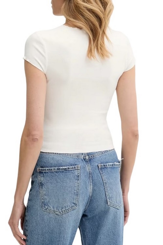 TOMMY JEANS SH SLIM BABYLOCK TEE EXT ΜΠΛΟΥΖΑ ΓΥΝΑΙΚΕΙΑ ECRU