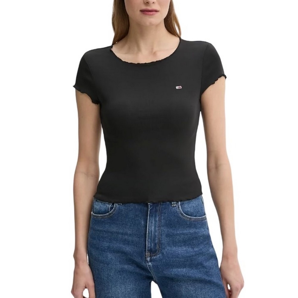 TOMMY JEANS SH SLIM BABYLOCK TEE EXT ΜΠΛΟΥΖΑ ΓΥΝΑΙΚΕΙΑ BLACK
