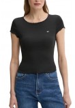 TOMMY JEANS SH SLIM BABYLOCK TEE EXT ΜΠΛΟΥΖΑ ΓΥΝΑΙΚΕΙΑ BLACK