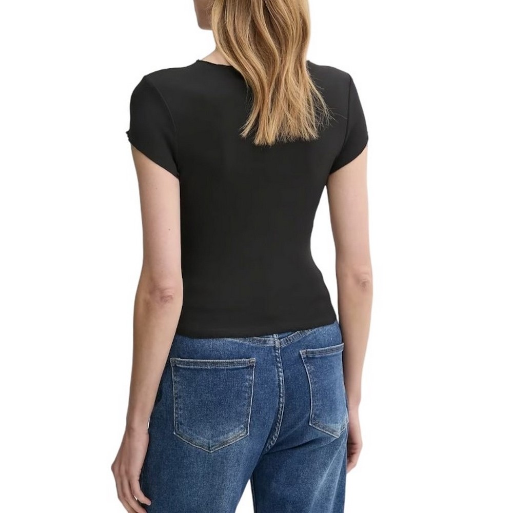 TOMMY JEANS SH SLIM BABYLOCK TEE EXT ΜΠΛΟΥΖΑ ΓΥΝΑΙΚΕΙΑ BLACK