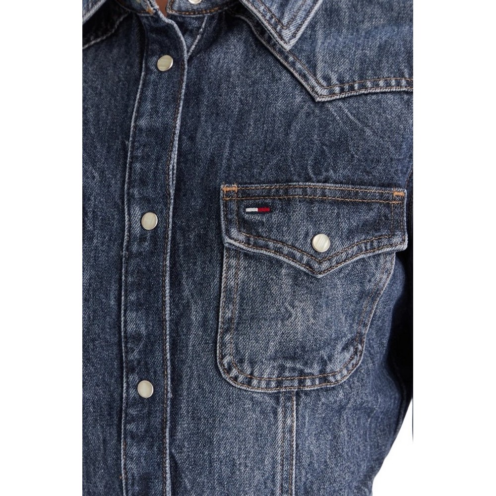 TOMMY JEANS DENIM DRESS ΦΟΡΕΜΑ ΓΥΝΑΙΚΕΙΟ BLUΕ DENIM