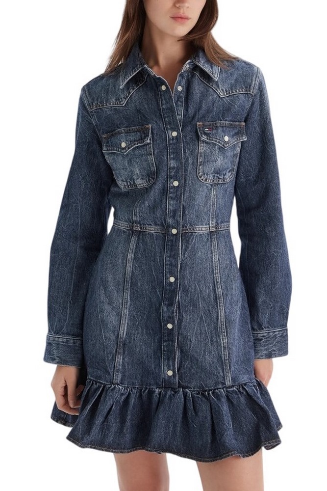 TOMMY JEANS DENIM DRESS ΦΟΡΕΜΑ ΓΥΝΑΙΚΕΙΟ BLUΕ DENIM