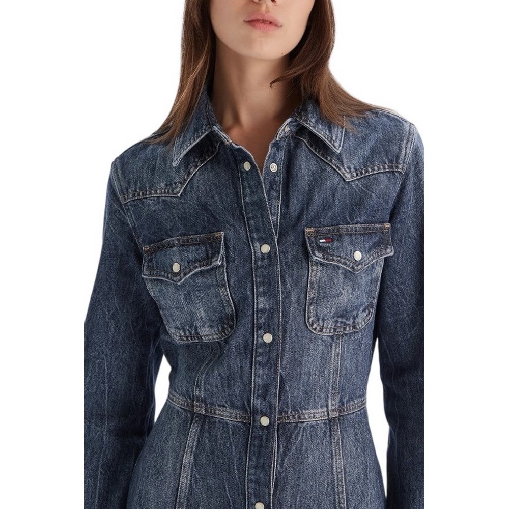 TOMMY JEANS DENIM DRESS ΦΟΡΕΜΑ ΓΥΝΑΙΚΕΙΟ BLUΕ DENIM