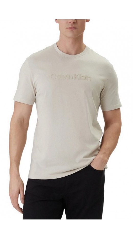 CALVIN KLEIN 30S EU WHOLESALE SPORTSWEAR GRAP T-SHIRT ΜΠΛΟΥΖΑ ΑΝΔΡΙΚΗ BEIGE